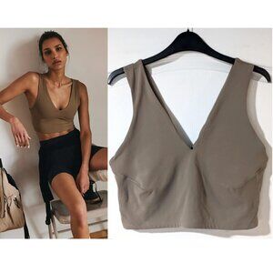 NEW Free People Movement | Never Better Crop In Moonrock Tan